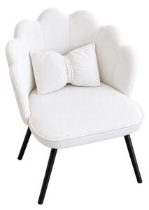 Scaun PEARL - elegant cu design curbat, tapițat cu material textil și picioare din fier