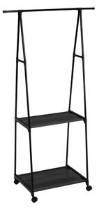 Suport pentru haine negru cu roți din metal 84x43x156 cm – Casa Selección