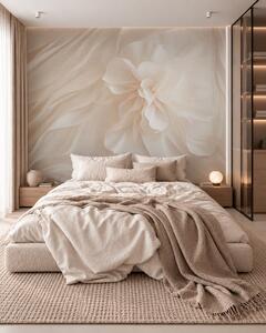 Tapet O floare albă voluminoasă printre forme delicate și vaporoase, Imagini de fundal unice, w05894 : Uwalls.ro