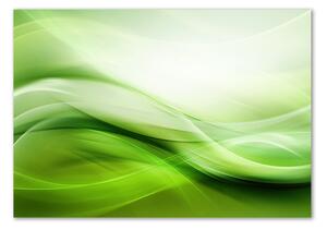 Tablou sticlă fundal valuri verzi