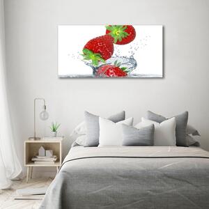 Fotografie imprimată pe sticlă care se încadrează căpșuni