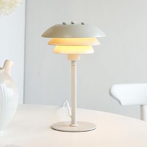 Dyberg Larsen Lampa de masă SIXTEEN, alb perlat, metal, E27, Alb, Camera de zi / sufragerie, Metal, Scandinavă