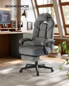 Scaun gaming, Cathy, Songmics, Gri, 69.7x72.4x133 cm