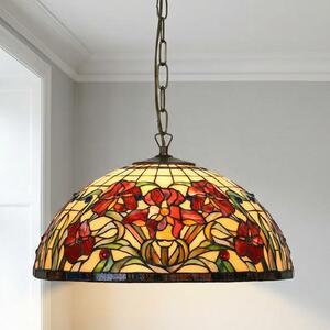 Artistar LINE lampă suspendată clasică, 1 x E27, reglabil, Multicolor, Camera de zi / sufragerie, Sticlă, Tiffany
