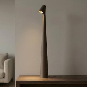 Vibia Lampa de masă cu baterie LED Africa, înălțime 45 cm, maro închis, reglabil, Maro / Rugină, Camera de zi / sufragerie, Metal, Design