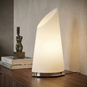 BANKAMP Lampă de masă din sticlă Sail, înălțime 33 cm, Alb, Camera de zi / sufragerie, Sticlă, Modern