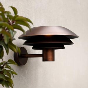 Dyberg Larsen Lampa de perete pentru exterior DL31, cupru antic, Ø31 cm, reglabil, Cupru, Metal, Scandinavă