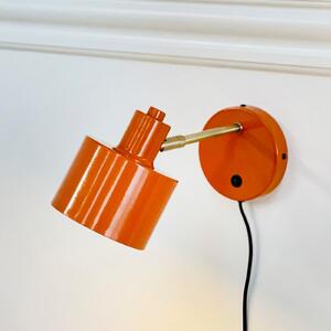 Dyberg Larsen Aplică de perete Ocean, portocaliu, adâncime 30 cm, Portocaliu, Camera de zi / sufragerie, Metal, Design