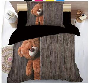 Lenjerie de pat din microfibra Culoare maro, 3D TEDDY BROWN