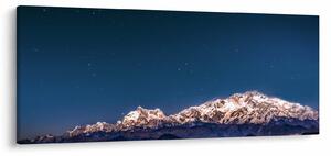 Tablou cu munți și cerul nocturn (120x50 cm)