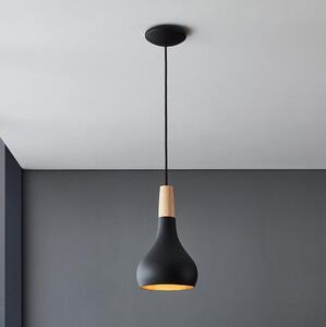 Lustră pe cablu SABINAR 1xE27/40W/230V d. 18 cm neagră Eglo 900161