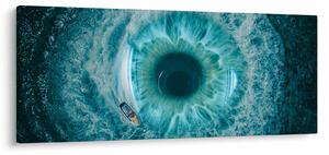 Tablou marea cu barca (120x50 cm)