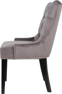Set 2 scaune Everett gri 55/62/93,5 cm, catifea