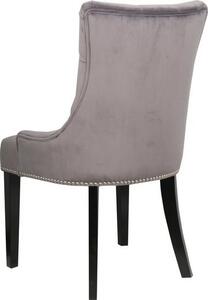Set 2 scaune Everett gri 55/62/93,5 cm, catifea