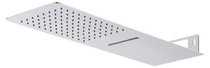 Mereo Mereo, Blat de duș cu placă, cu cascadă, pătrat 500x200 mm, oțel inoxidabil, MER-CB495N