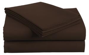 Cearsaf din bumbac LUX maro inchis 140x240 cm