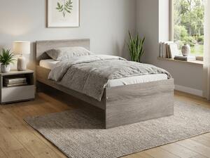 Pat ELISA 90 x 200 cm, stejar trufa Saltele: Fara saltea, Somiera pat: Cu lamele drepte