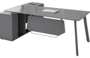 Birou Managerial Velora cu blat din sticla – dimensiuni 2000×800×750 mm