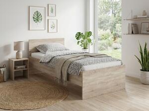 Pat ELISA 90 x 200 cm, stejar sonoma Saltele: Fara saltea, Somiera pat: Cu lamele drepte