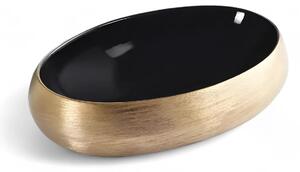 Lavoar Pe Blat Santa Fe 60x40cm, Negru Si Auriu, Portelan