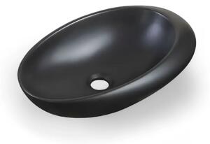 Lavoar Baie Pe Blat Salamanka 48x31cm, Negru Mat, Portelan