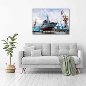 Tablou canvas navă șantier naval