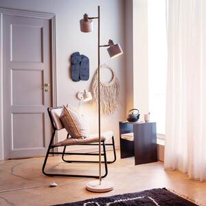 Dyberg Larsen Lampadar Ocean, bej, înălțime 160 cm, 2 becuri., Bej, Camera de zi / sufragerie, Metal, Scandinavă