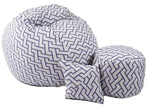 Set Fotoliu Matusalem cu Otoman (suport picioare) si Perna, Material Textil - Zappity Purple