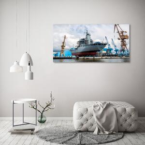 Tablou canvas navă șantier naval