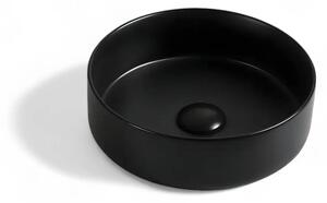 Chiuveta Baie Rotunda, Lavoar pe Blat Diplon WB6427MB, Material Portelan, Culoare Negru
