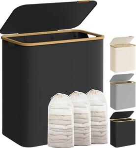 Cos de rufe Negru Songmics 60x38.5x70.5 cm