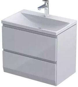 Oristo Brylant dulap 59.6x38x50 cm sub chiuveta pe perete alb OR36C-SD2S-60-1