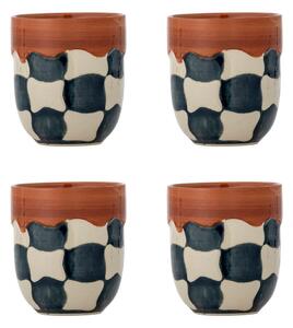 Cești 4 buc. din gresie 375 ml Check – Bloomingville