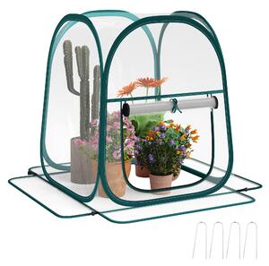 Outsunny Seră Mică Portabilă cu Design Pop-up și Geantă de Depozitare, 70x70x80 cm, Transparent | Aosom Romania