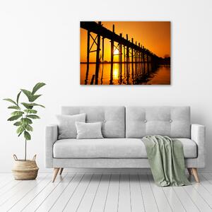 Tablou pe pânză canvas Podul apus de soare