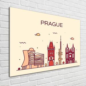 Tablou pe pe sticlă clădiri Praga