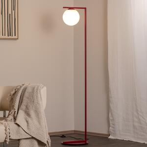ALDEX Lampadar Zac, opal/roșu vin, cu 1 bec, Roșu, Camera de zi / sufragerie, Sticlă, Modern, glob