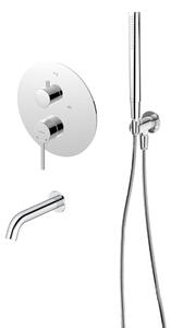 Set baterie cadă-duș Oltens Rann 34111100, pipă baterie Oltens Molle 39100100, 37102100, 39304100, 37200100
