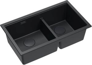 Quadron Logan chiuveta graniteq 76x45 cm negru HQL7645U7BLMU
