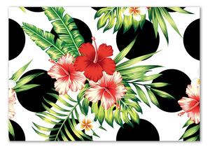 Tablou din Sticlă flori Hawaii