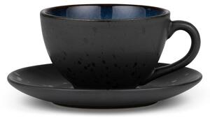 Ceașcă neagră/albastră pentru cappuccino din ceramică 240 ml Gastro Dark Blue/Black – Bitz