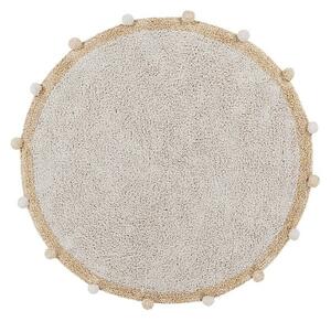 Covor pentru copii bej lavabil/țesut manual din bumbac ø120 cm Bubbly Honey – Lorena Canals