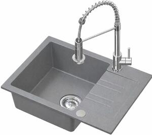 Ruvetti Cooksy Chef chiuveta cu baterie gri/oțel LP_CC6244GR-SE