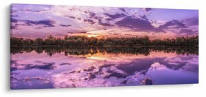 Tablou cu cerul violet (120x50 cm)