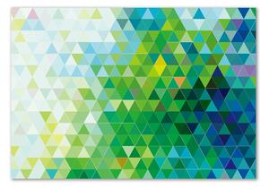 Tablou Printat Pe Sticlă triunghiuri abstractizare