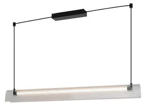Nordlux ALIANI - Pendul LED compatibil cu dimmer pe cablu, 20W/230V, 3000K, negru/sticlă transparentă