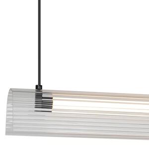 Nordlux ALIANI - Pendul LED compatibil cu dimmer pe cablu, 20W/230V, 3000K, negru/sticlă transparentă