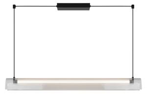 Nordlux ALIANI - Pendul LED compatibil cu dimmer pe cablu, 20W/230V, 3000K, negru/sticlă transparentă