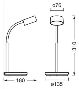 Osram - Lampă de birou LED reglabilă OFFICE LINE LED/4,8W/230V neagră