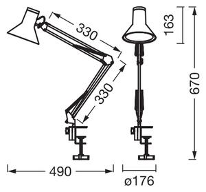 Osram OFFICE LINE Lampă de birou LED dimmerizabilă cu clemă LED/9W/230V 3000K, albă